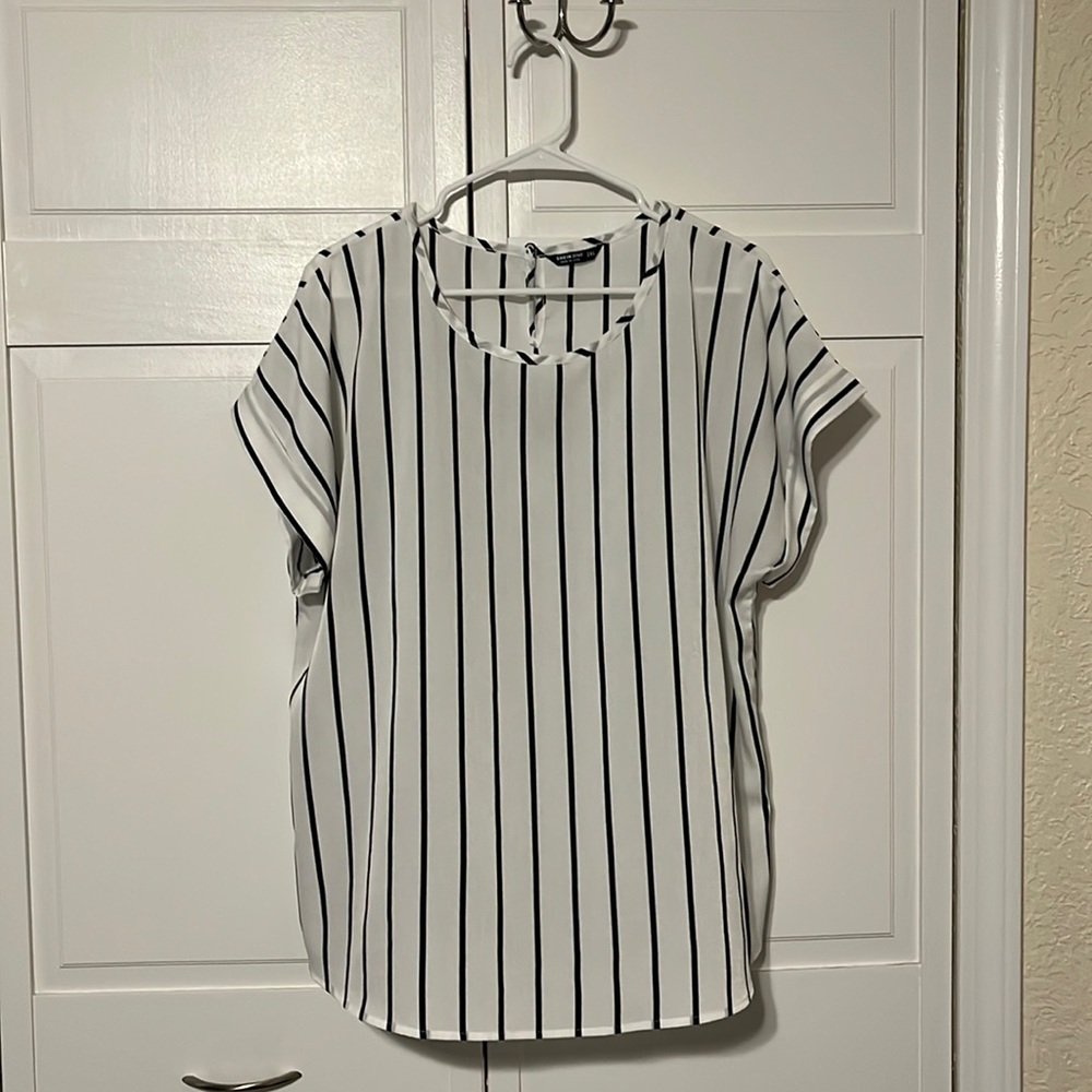 Striped white blouse